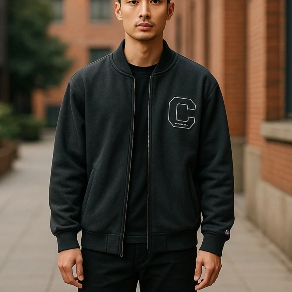 Champion | Heritage Black Full Zip Jacket Small Unisex Fleece - Picture 2 of 9
